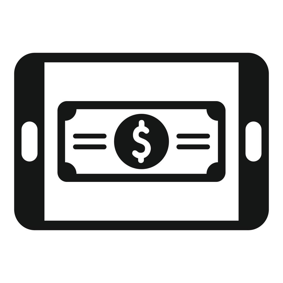 vecteur simple d'icône de paiement mobile. verser de l'argent