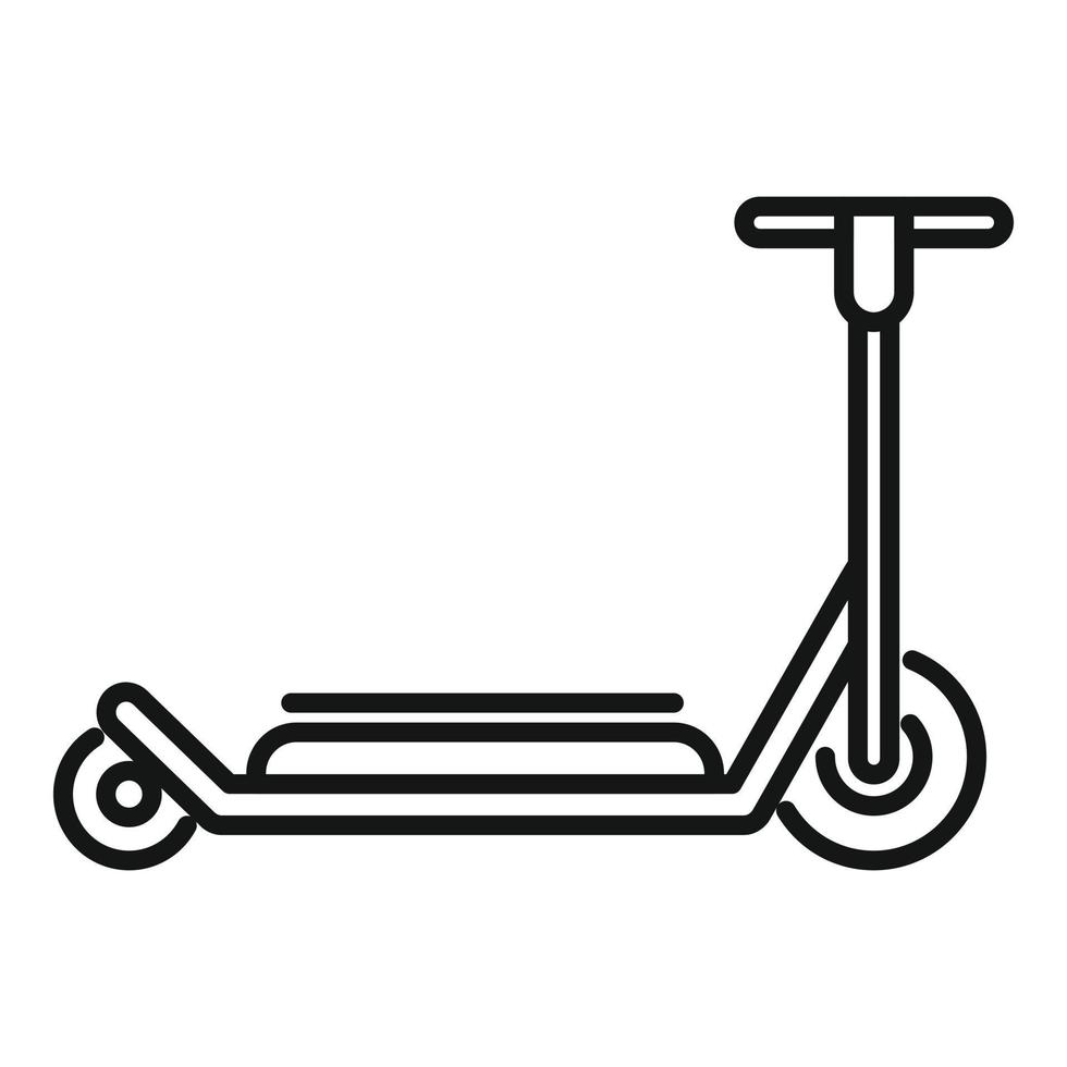 vecteur de contour d'icône de roue de scooter électrique. transports de coup de pied