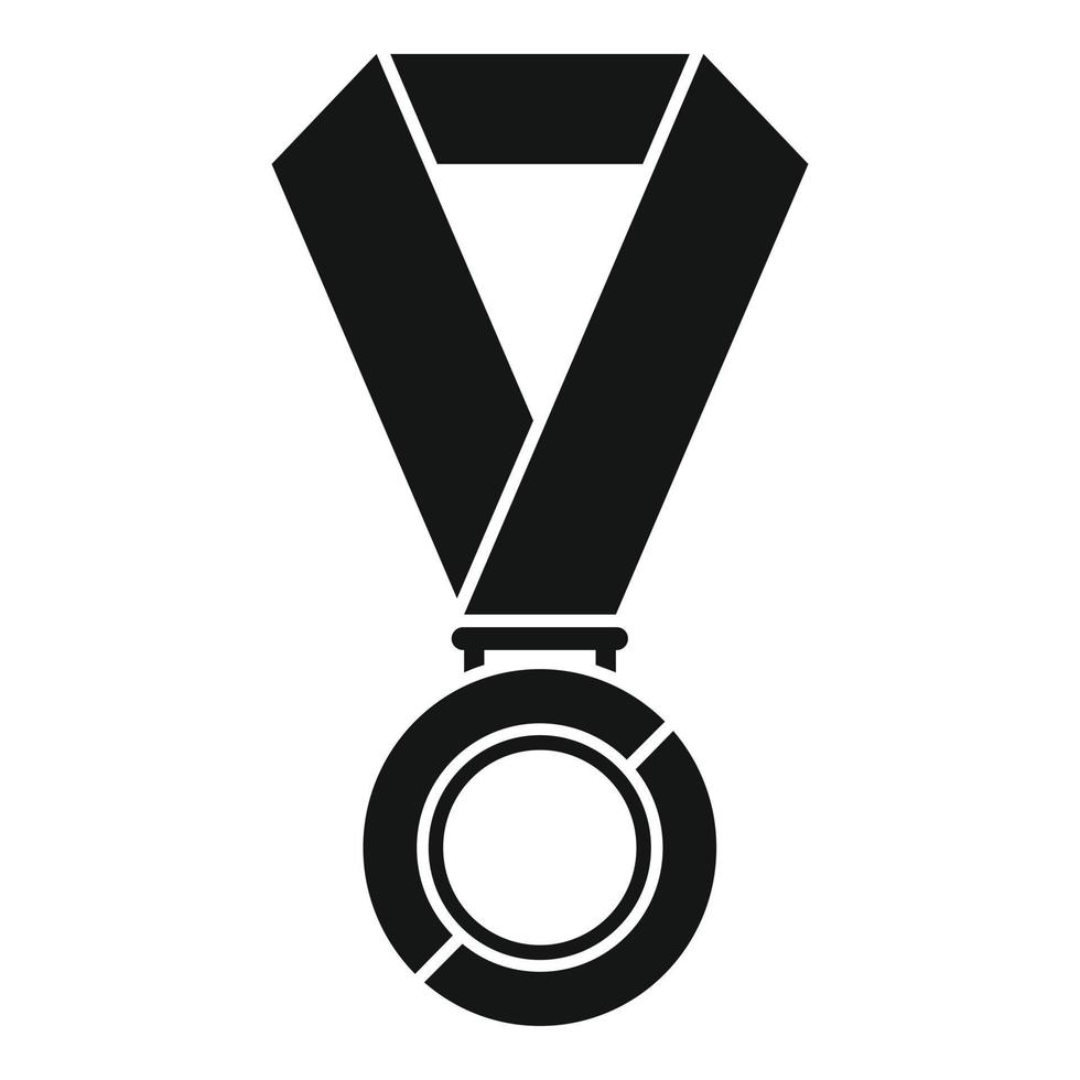 vecteur simple d'icône d'examen de médaille. étude finale