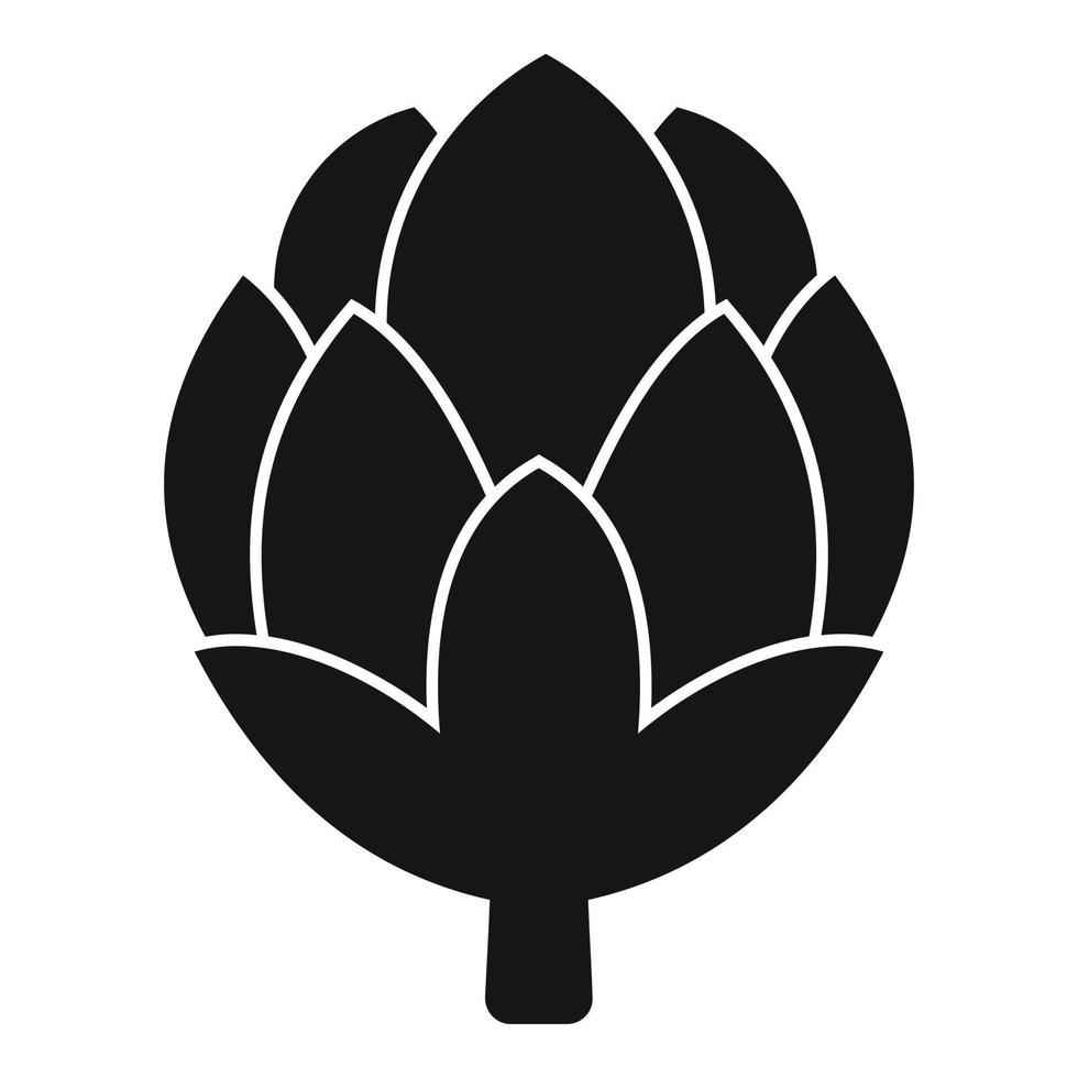 vecteur simple d'icône d'artichaut de feuillage. nourriture végétale