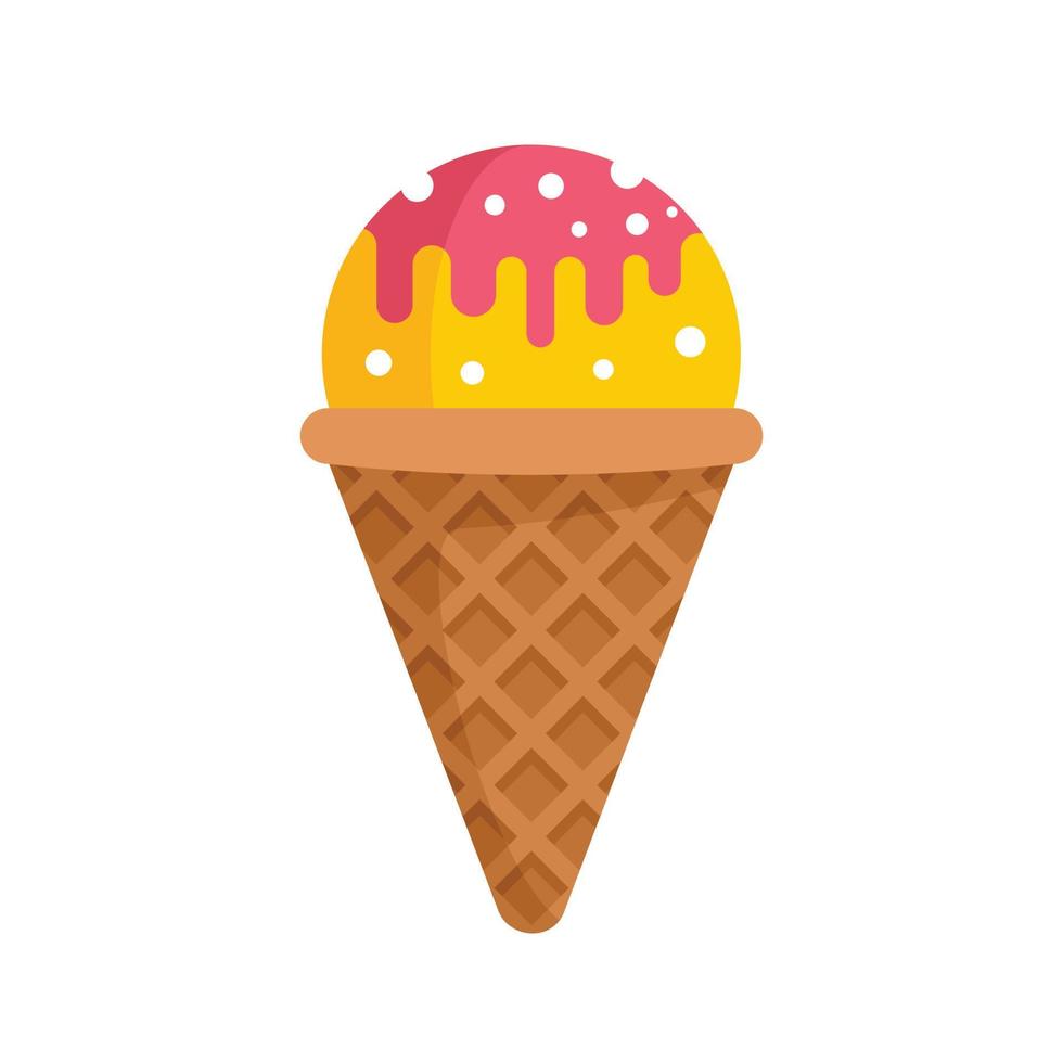 icône de crème glacée savoureuse moderne vecteur isolé plat