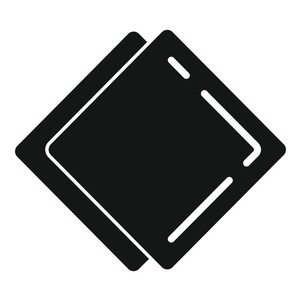 vecteur simple d'icône de tissu carré. boîte en papier