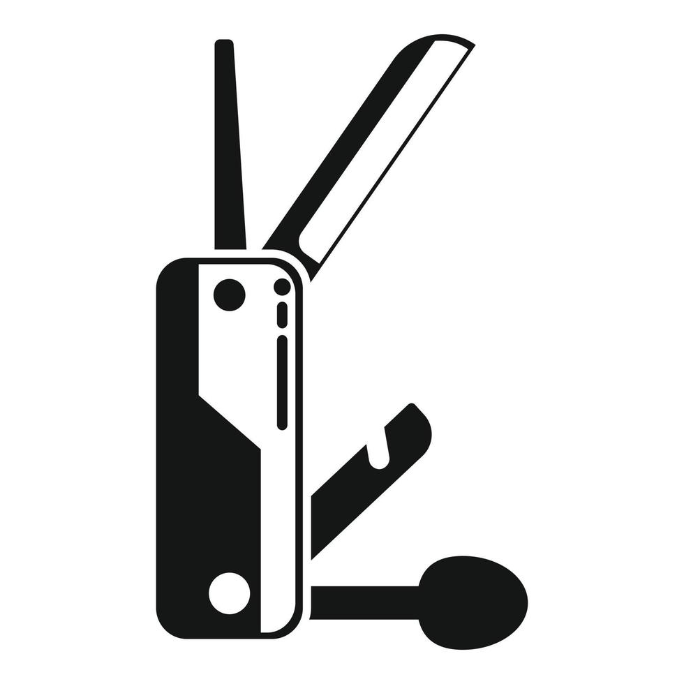 vecteur simple d'icône de couteau de poche. outil multifonction de l'armée