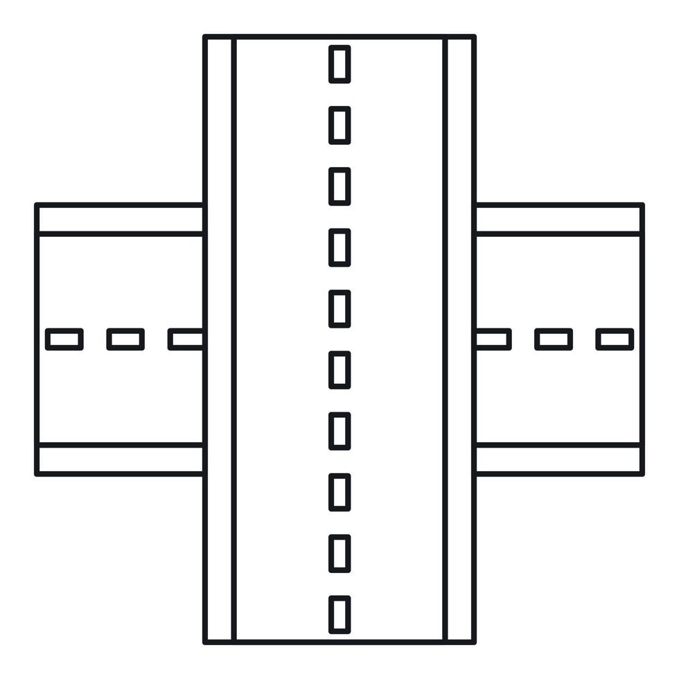 icône d'autoroute à plusieurs niveaux, style de contour vecteur