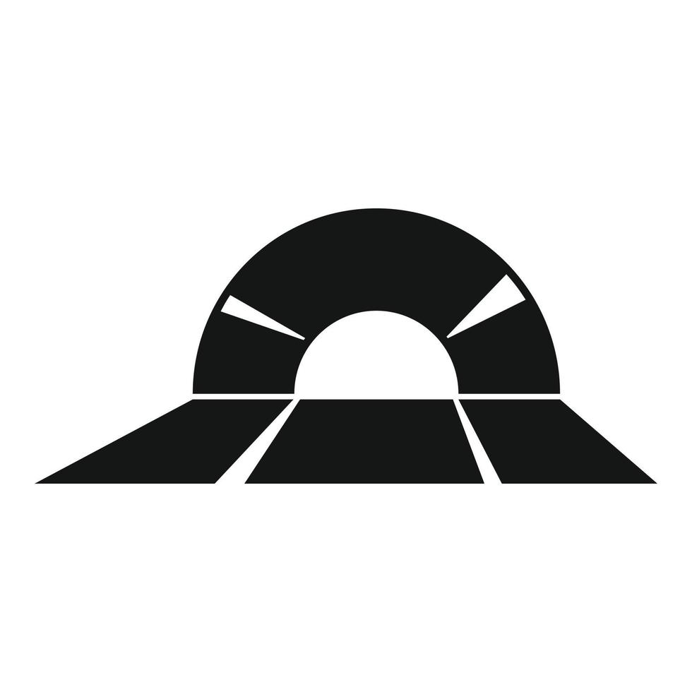 vecteur simple d'icône de tunnel souterrain. voiture de route