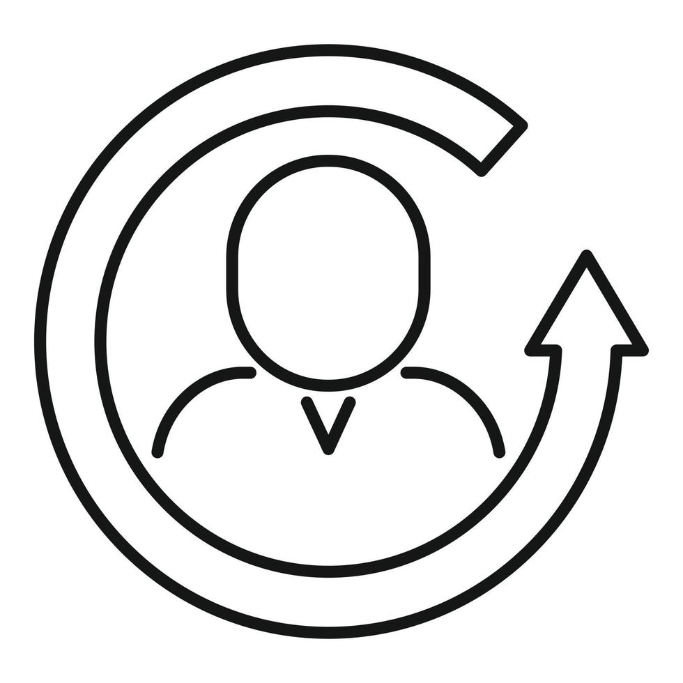 vecteur de contour d'icône d'adaptation créative. compétence en affaires