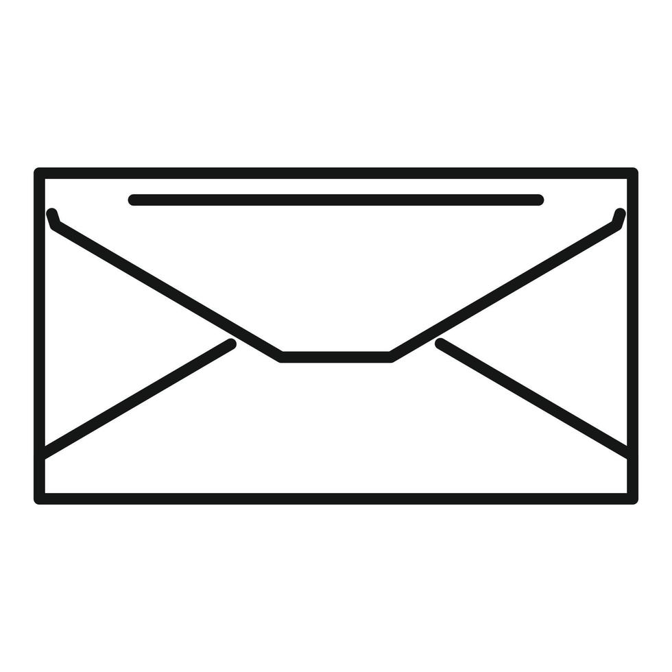 vecteur de contour d'icône d'enveloppe de pictogramme. lettre de courrier