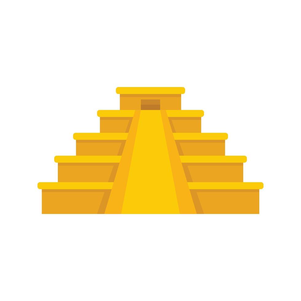 icône pyramide mexicaine vecteur isolé plat