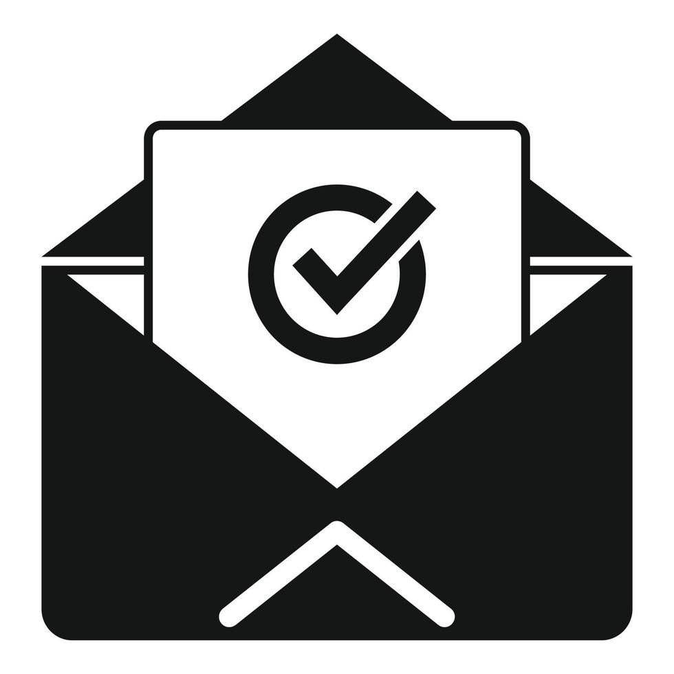 vecteur simple d'icône de courrier approuvé. qualité commerciale
