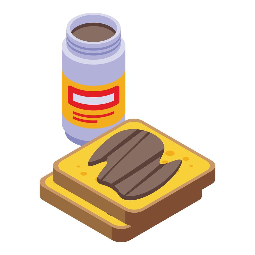 vecteur isométrique d'icône de beurre de chocolat. nourriture australienne