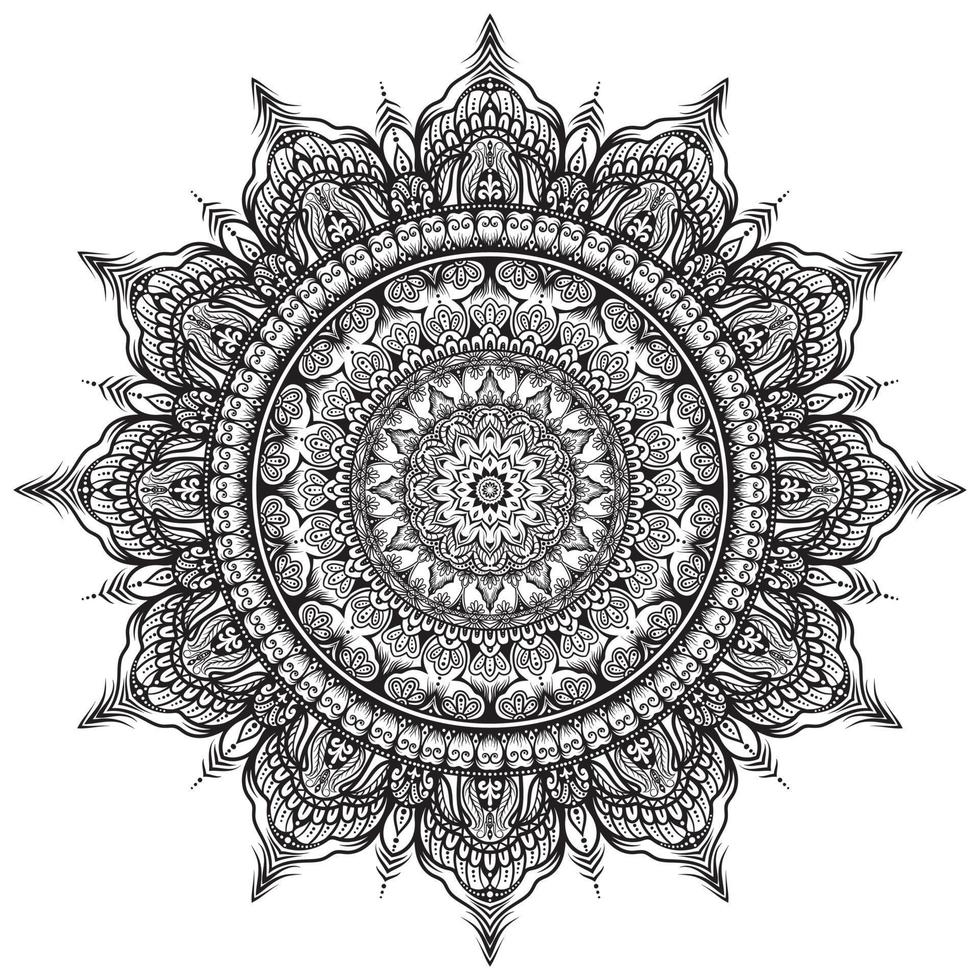 formes de mandala faciles à colorier fleur de mandala vecteur illustration de modèle de fleur orientale