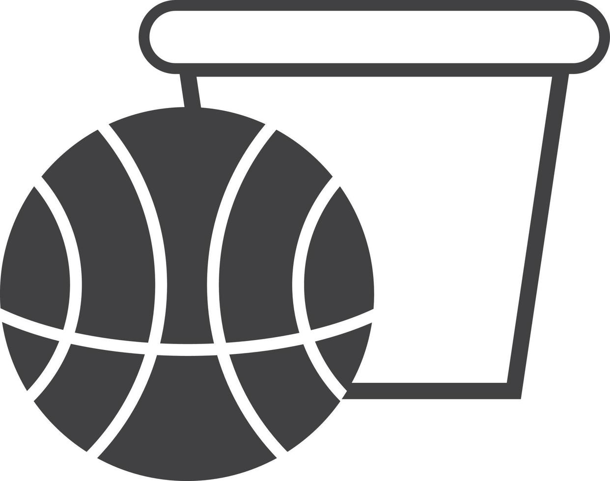 illustration d'équipement de basket-ball dans un style minimal vecteur