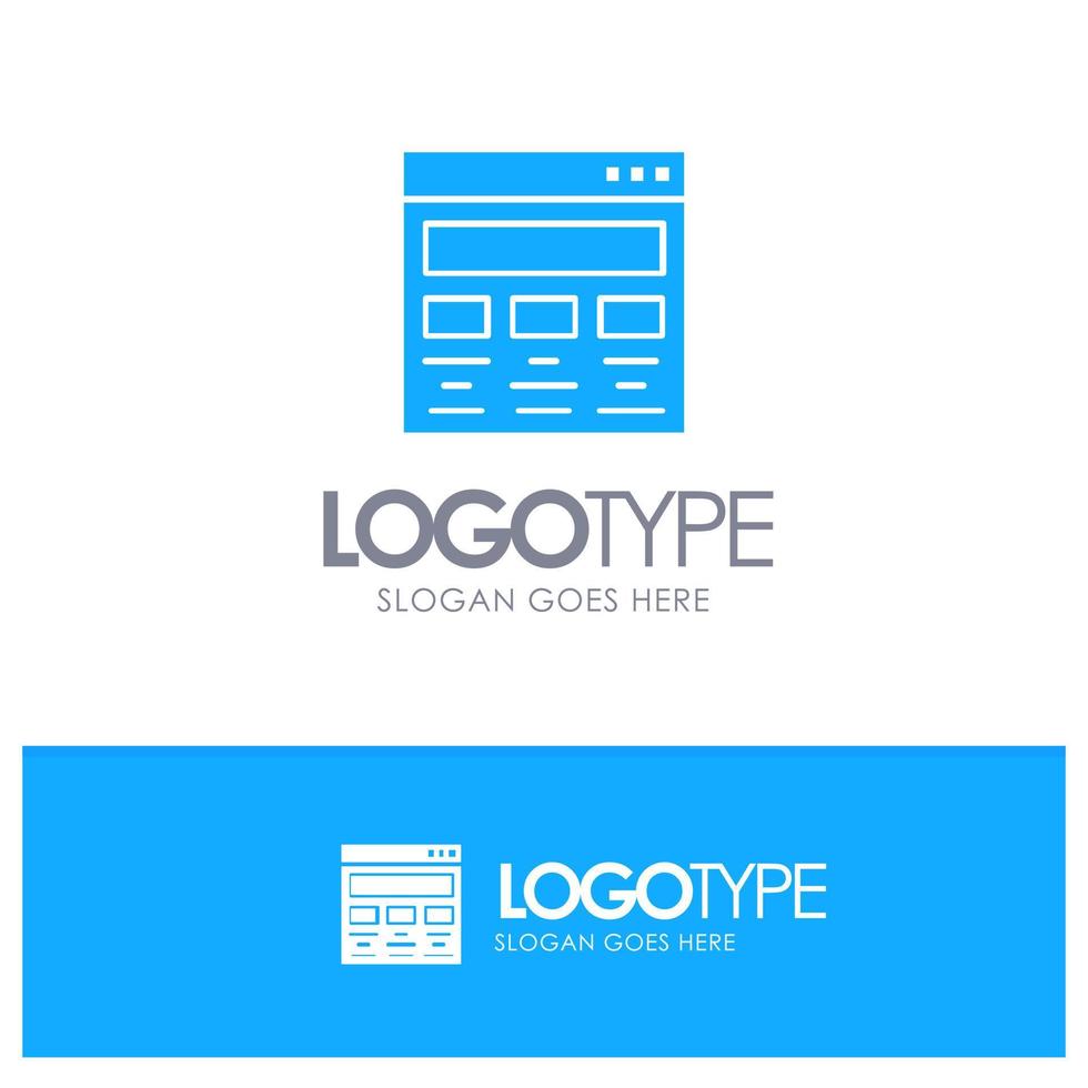 conception graphique conception graphique peinture web bleu solide logo avec place pour slogan vecteur