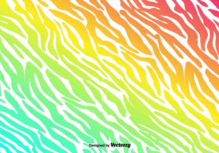 Vector Colorful Zebra Stripes Background