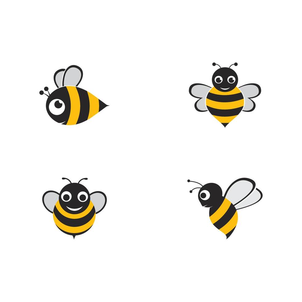 abeille logo modèle vecteur icône illustration