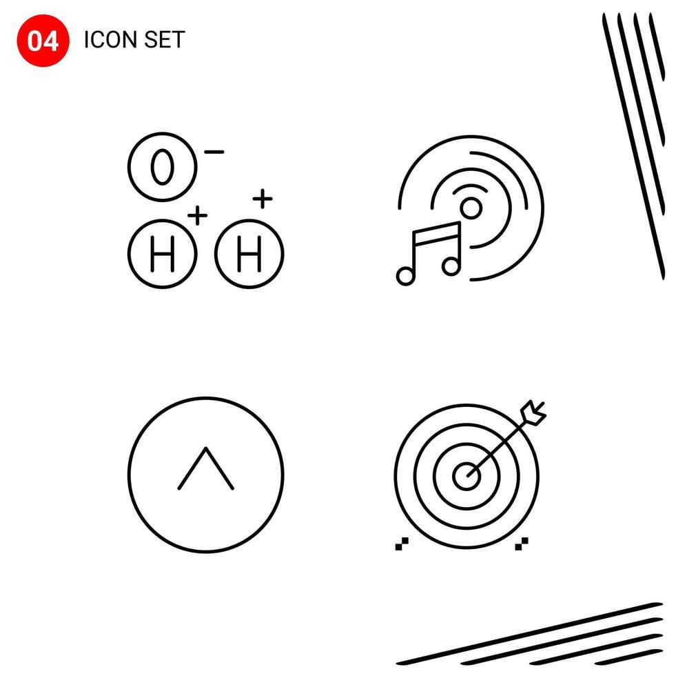 collection de 4 icônes vectorielles dans le style de ligne. symboles de contour parfaits pixel pour le web et le mobile. signes d'icône de ligne sur fond blanc. 4 icônes. vecteur
