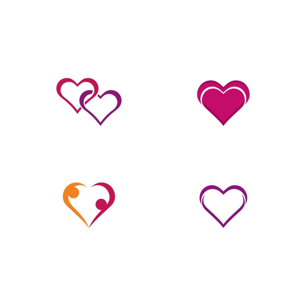 conception d'illustration d'icône de vecteur de logo d'amour