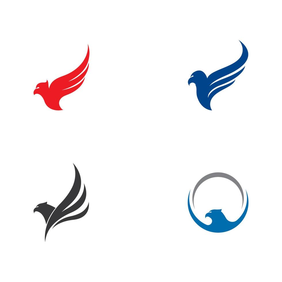 vecteur de modèle de logo oiseau aigle faucon