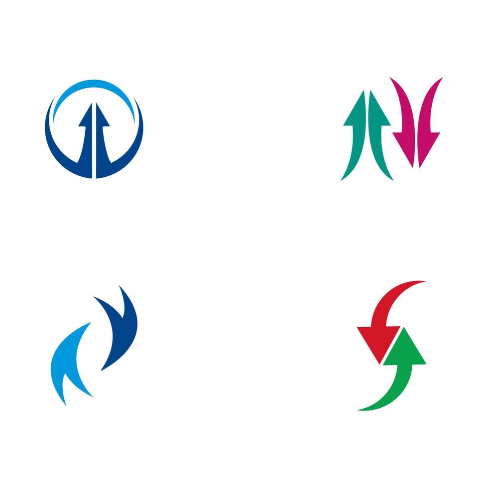 flèches logo modèle vecteur icône illustration