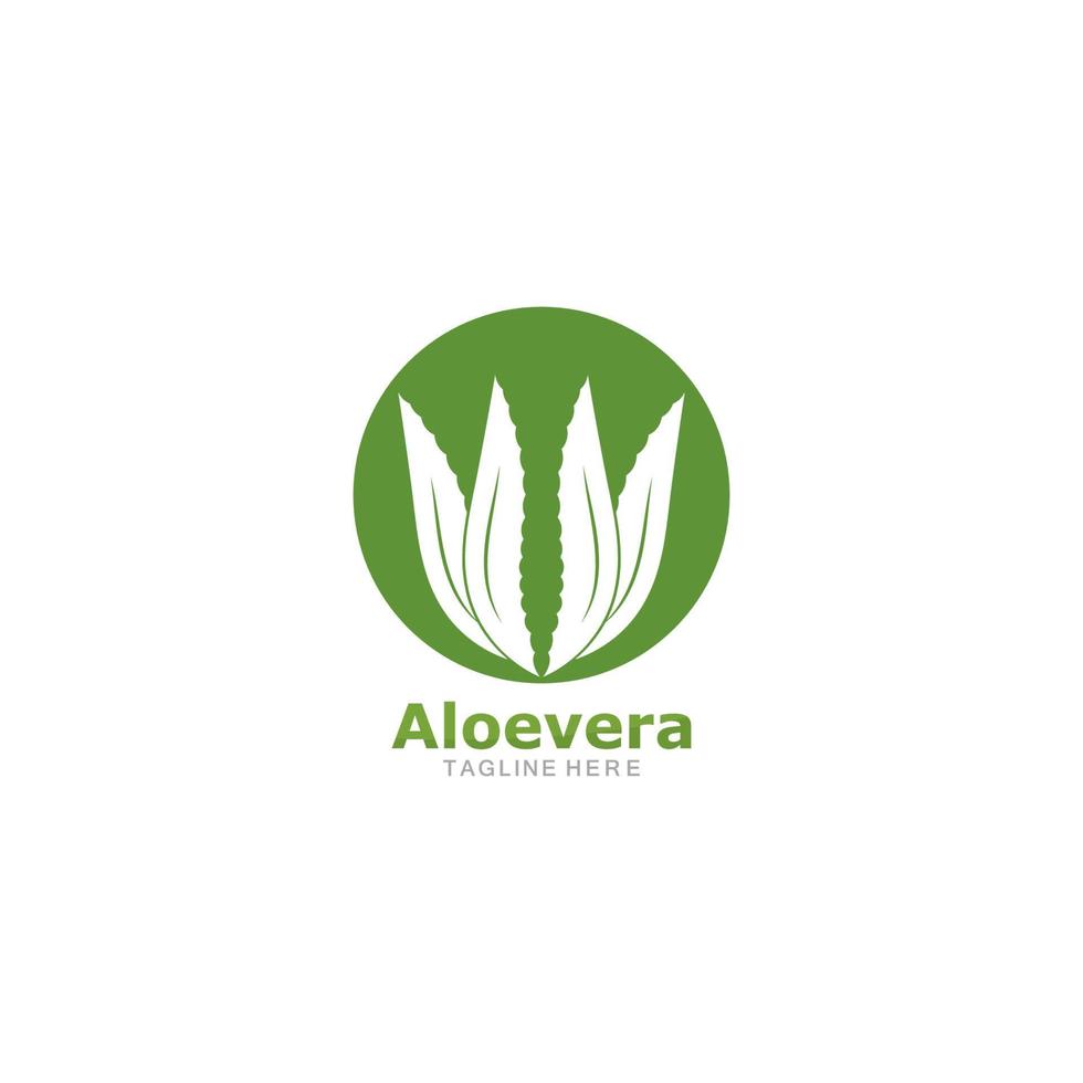 ensemble d'icône de vecteur de modèle de logo aloevera