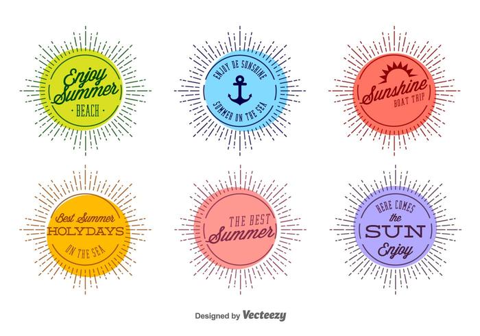 Insignes d'été vectoriels pour toute utilisation vecteur