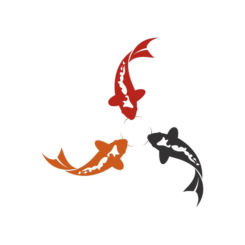 icône de vecteur de logo de poisson koi