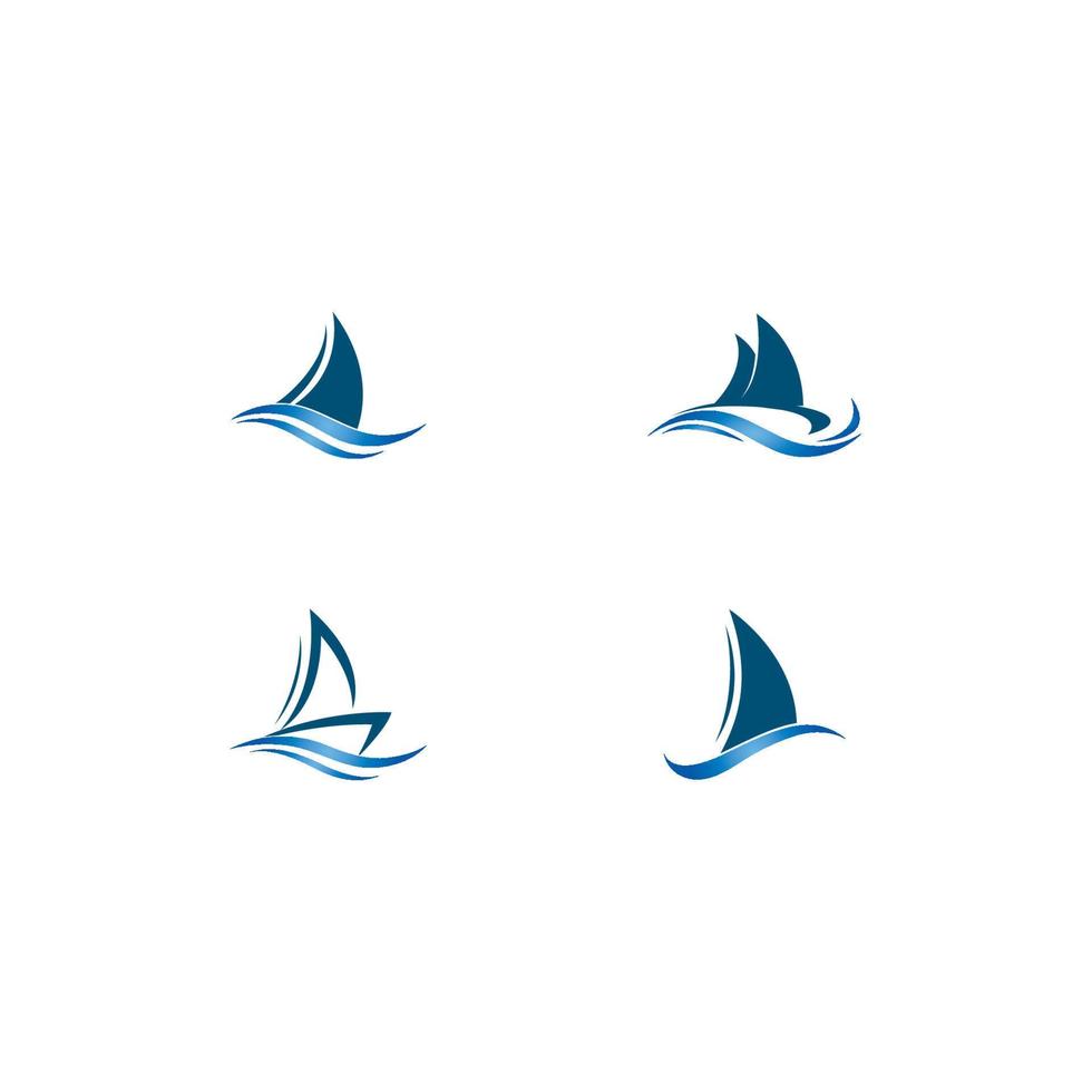 icône de vecteur de logo de voile