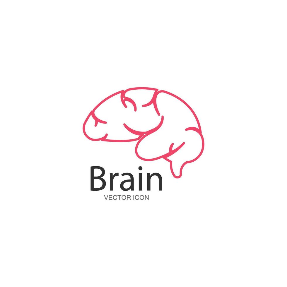 cerveau logo modèle vecteur icône illustration