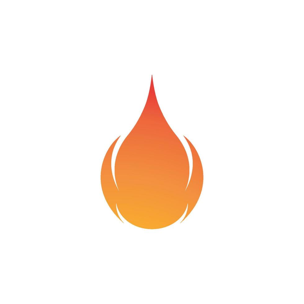 modèle de logo de flamme de feu icône vectorielle logo de pétrole, de gaz et d'énergie vecteur