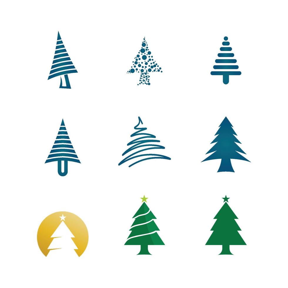 symbole de vacances de noël et nouvel an et vecteur de conception de logo