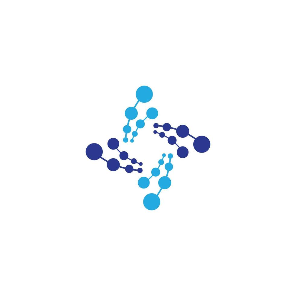 icône de vecteur de modèle de logo de molécule