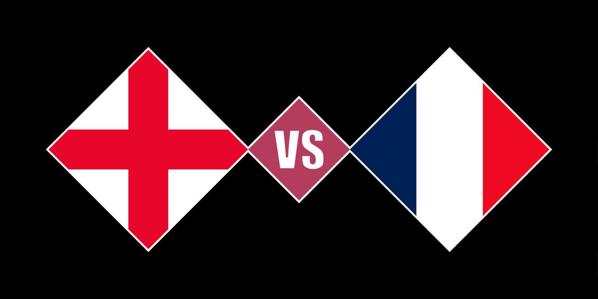 concept de drapeau angleterre contre france. illustration vectorielle. vecteur