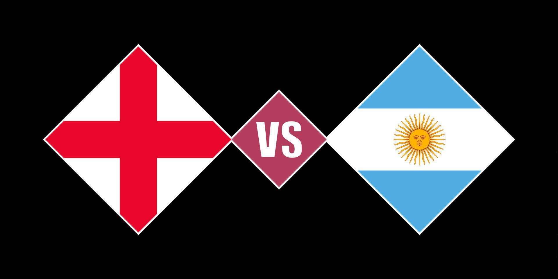 concept de drapeau angleterre contre argentine. illustration vectorielle. vecteur