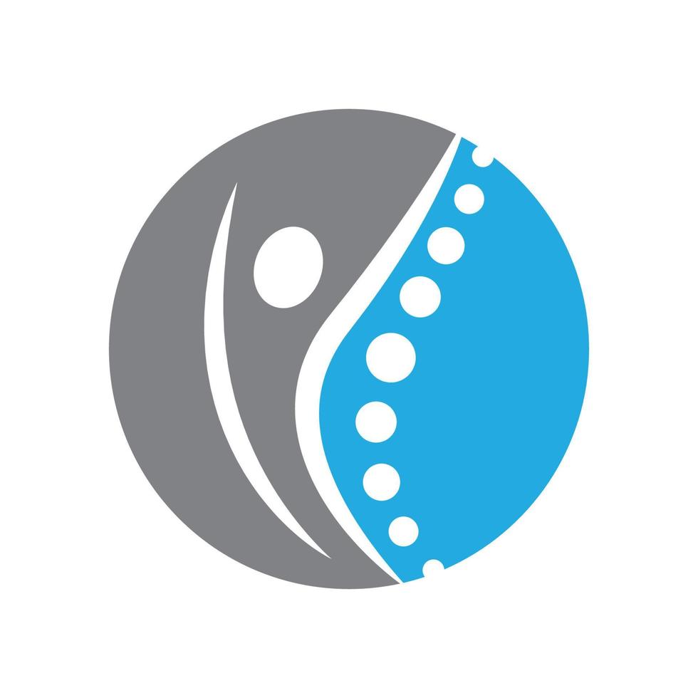 images du logo de la colonne vertébrale vecteur