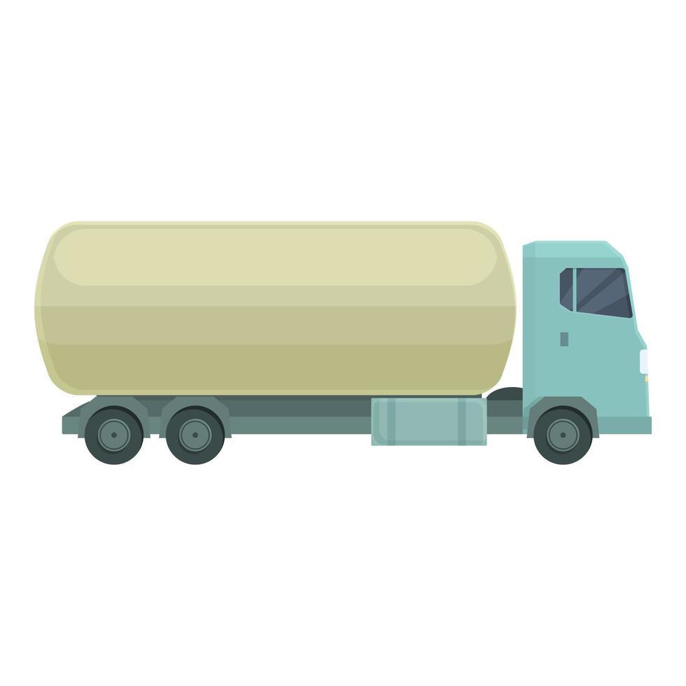 vecteur de dessin animé d'icône de camion de route. pétrolier