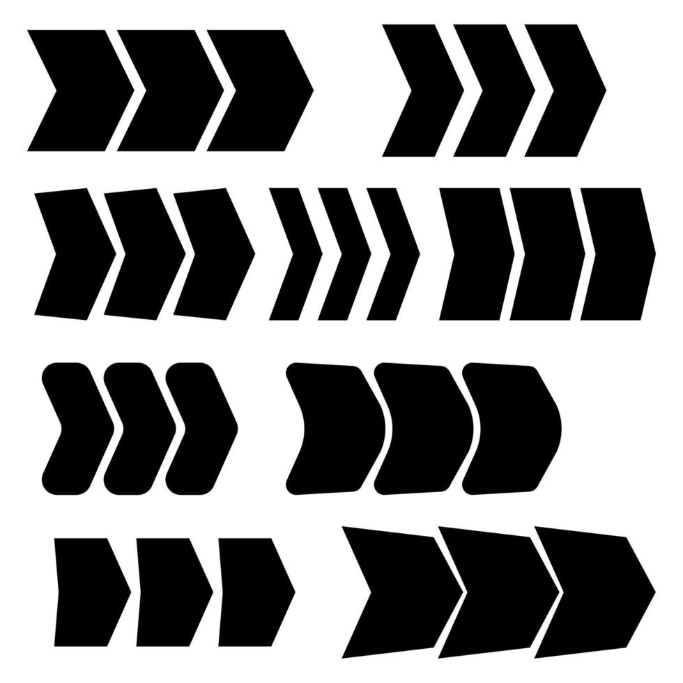 ensemble de neuf flèches. illustration vectorielle vecteur