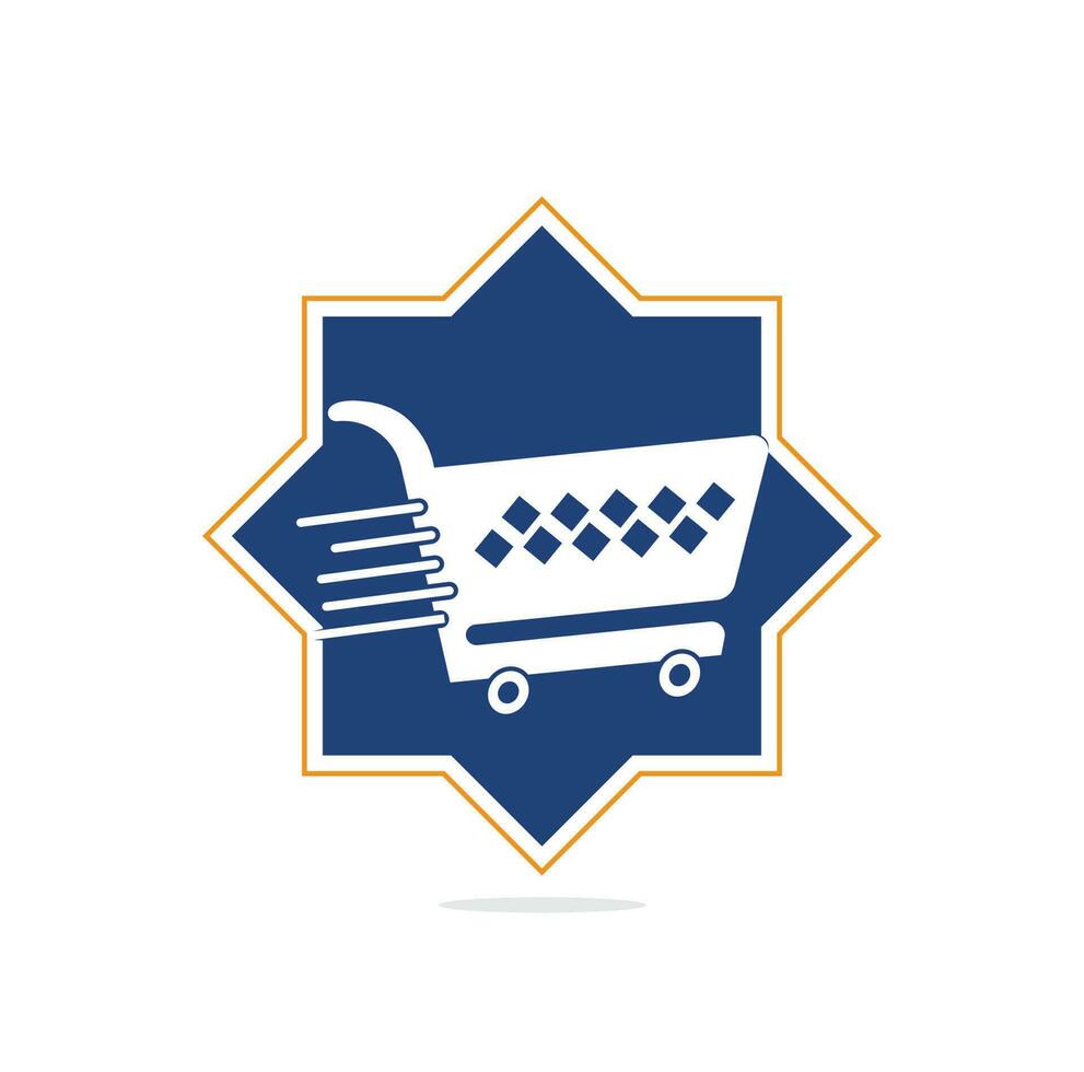création de logo vectoriel de panier d'achat. création de logo d'achat. icône de l'application d'achat en ligne.