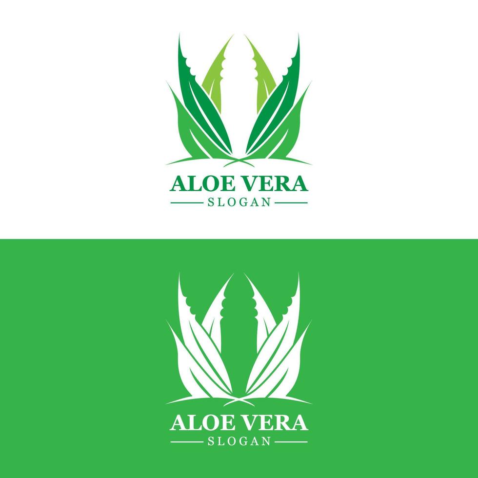 logo d'aloe vera, vecteur de feuille de santé, conception adaptée au salon de beauté, recyclage organique, feuille de santé de la peau