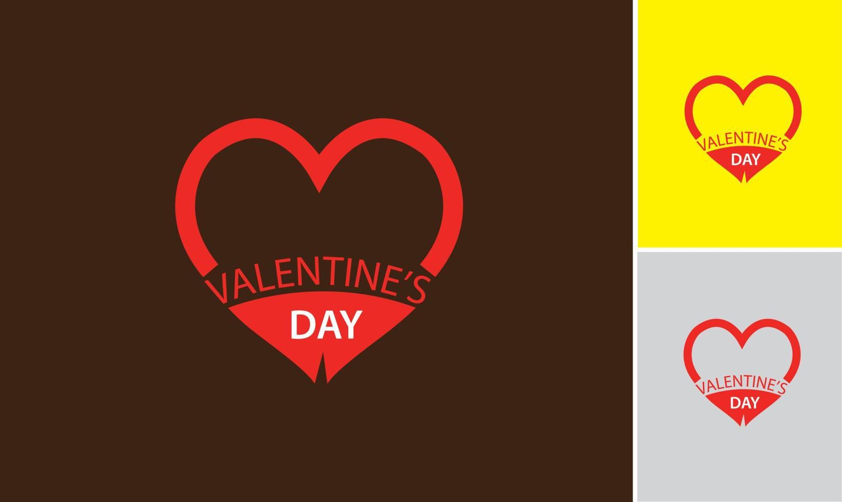 Image vectorielle de coeur de Saint Valentin heureuse. image vectorielle de conception de carte de Saint Valentin. vecteur