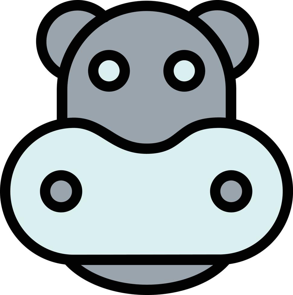 conception d'icône vecteur hippopotame