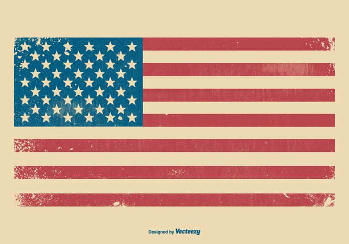 American Grunge Flag Background vecteur