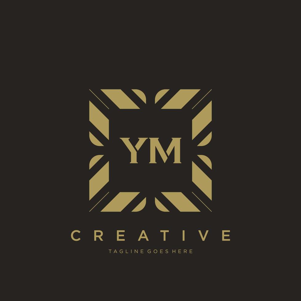 ym lettre initiale luxe ornement monogramme logo modèle vecteur