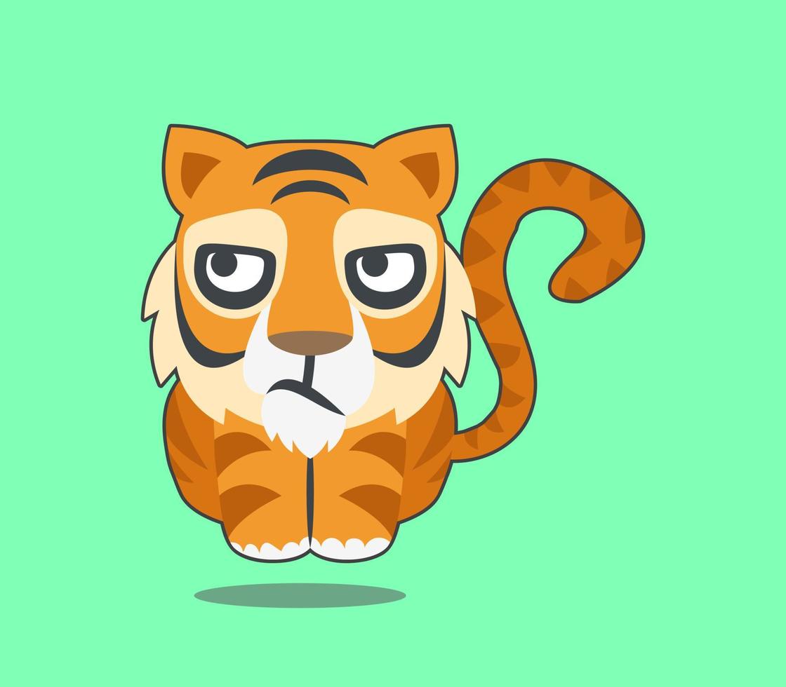personnage de dessin animé de tigre vecteur
