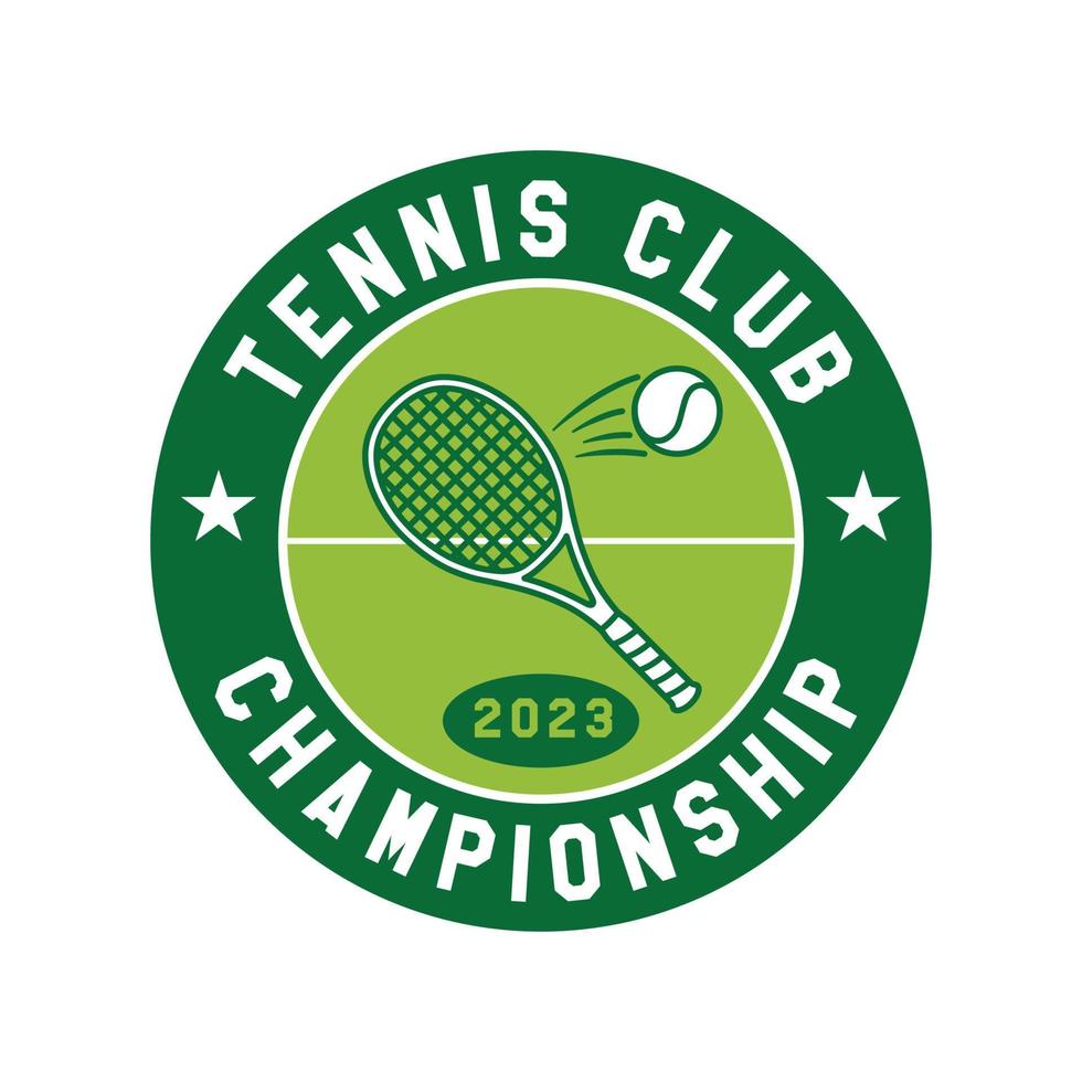 club de tennis moderne, vecteur de logo sportif