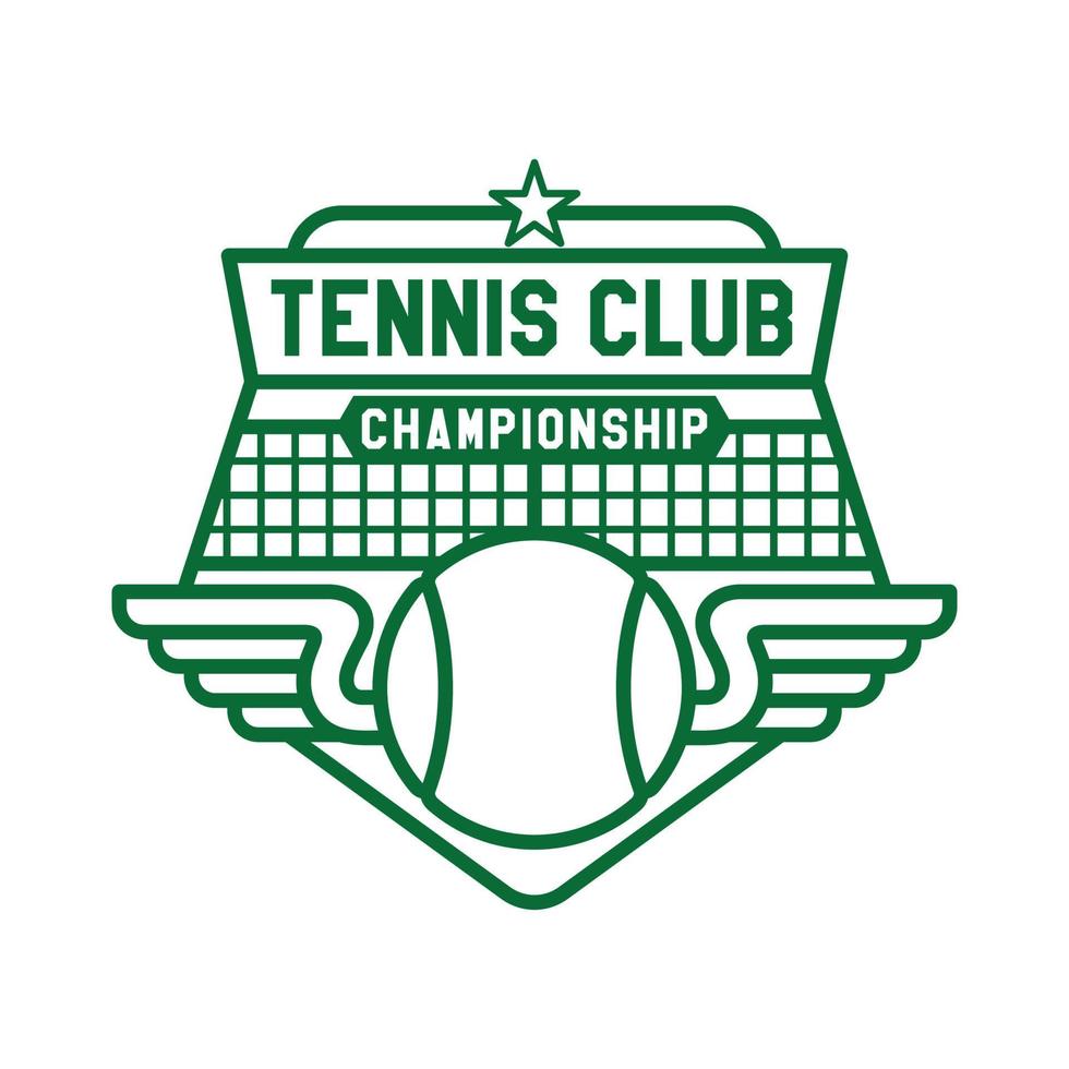 club de tennis moderne, vecteur de logo sportif