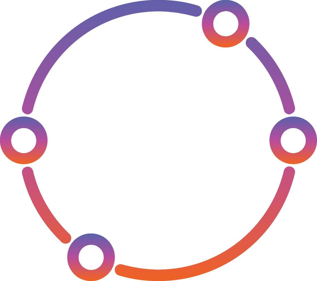 conception d'icône vectorielle de cercle de points vecteur