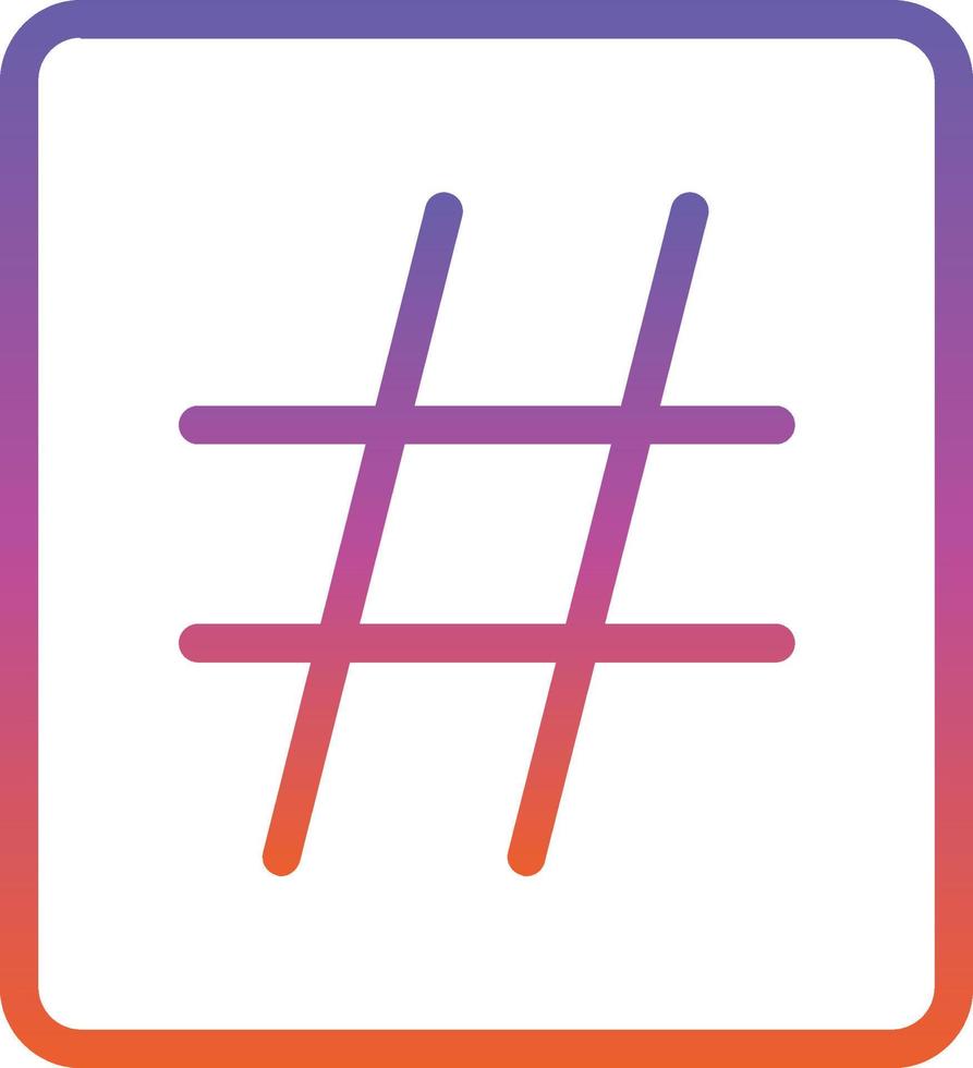 conception d'icône de vecteur de hashtag