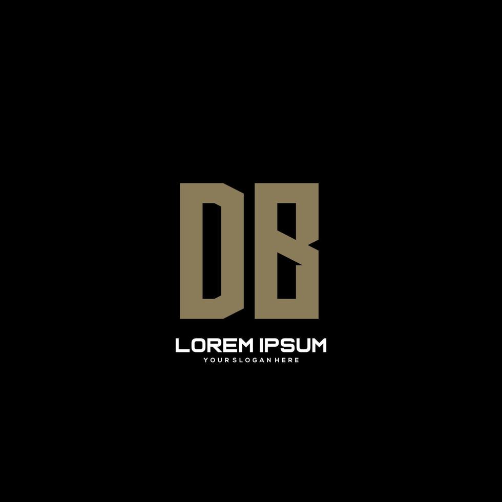 db lettre initiale art minimaliste logo vecteur. vecteur