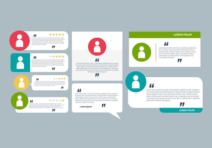 Vecteur d'interface utilisateur de témoignage gratuit