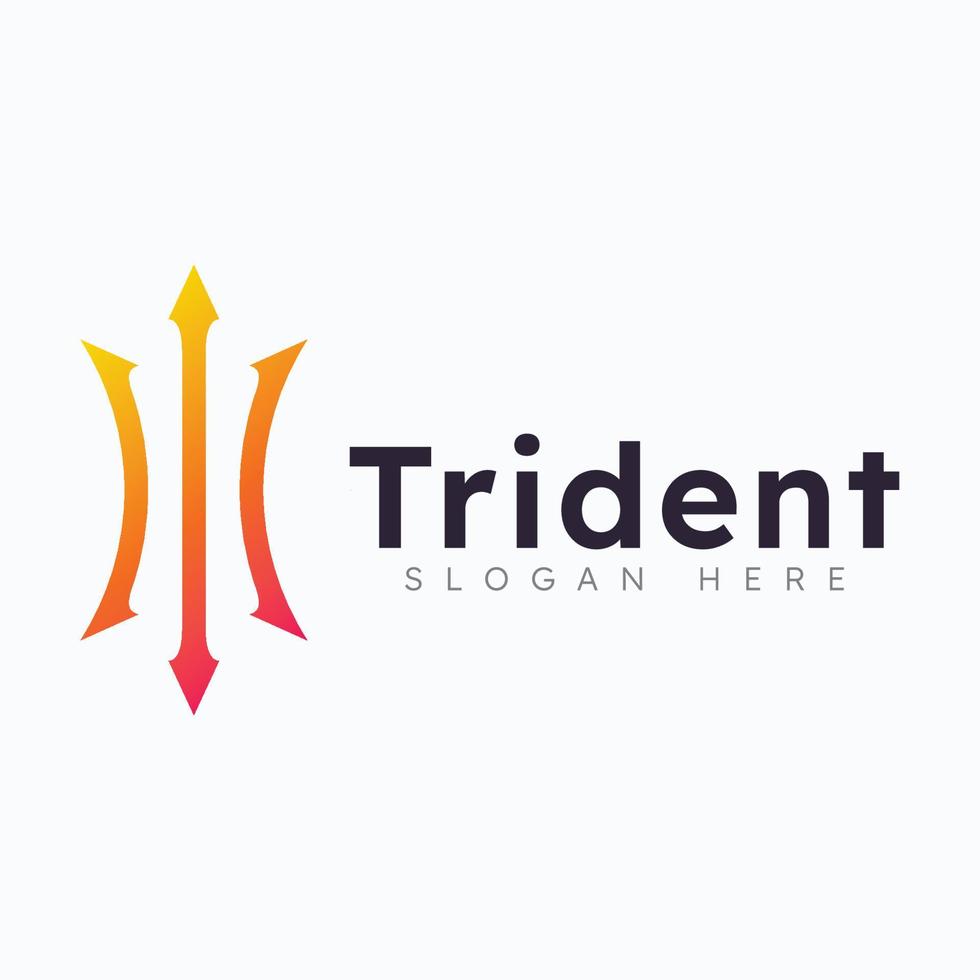 illustration vectorielle de modèle de logo trident vecteur